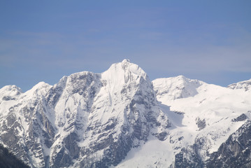 Obraz premium Julian Alps mountain view, Mt. Stenar and Mt Kriz