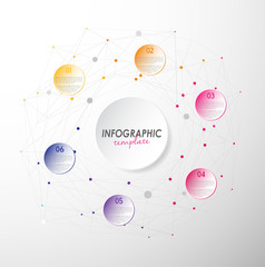 Colorful infographic template with place for your own text - lig