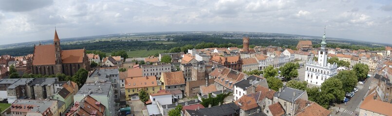 Fototapeta na wymiar Chelmno - panorama miasta, woj. kujawsko-pomorskie, Polska