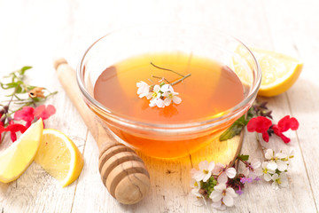 honey with flowers
