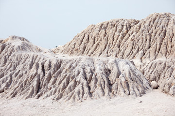 landscape of dry land as background.
