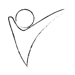 abstract figure of human. teamwork concept. vector illustration 