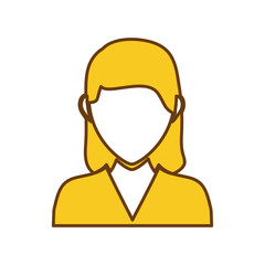 avatar woman icon over white background. colorful design. vector illustration