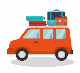 vehicle travel isolated icon vector illustration design