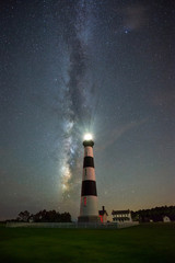 Milky Way behind Bodie Island Lighthouse 