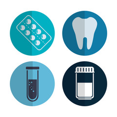 set medical isolated icons vector illustration design