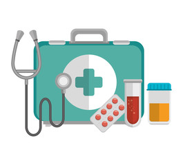 set medical isolated icons vector illustration design