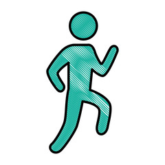 pictogram man icon over white background. colorful design. vector illustration