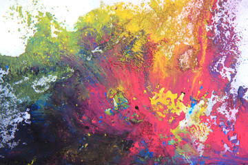 Obraz na płótnie Canvas cmyk toner powder (cyan, magenta, yellow, black)
