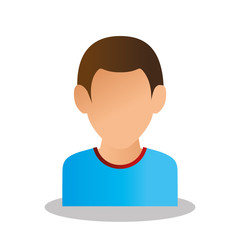 young man avatar character vector illustration design
