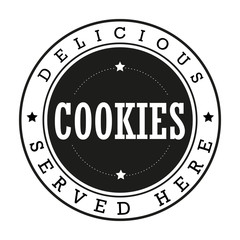 Cookies vintage stamp logo 