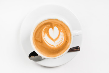 Latte with Heart Design