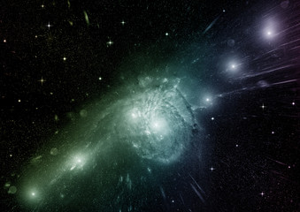 Naklejka premium galaxy in a free space