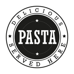 Pasta vintage stamp logo