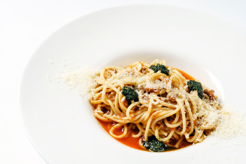 Spaghetti with tomato sauce