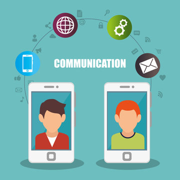 People communicating concept icon vector illustration design