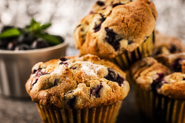 Homemade blueberry muffins