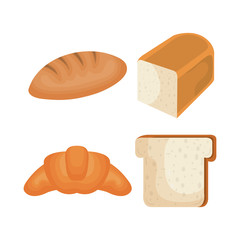 delicious bread isolated icon vector illustration design