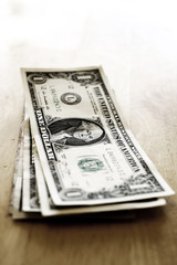 Money Cash Dollar Bills American Wealth and Savings