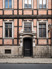 Fototapeta na wymiar Half-timbered house facade, Quedlinburg, Germany