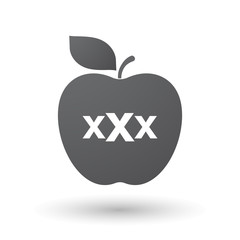 Isolated apple with  a XXX letter icon
