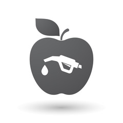 Isolated apple with  a gas hose icon
