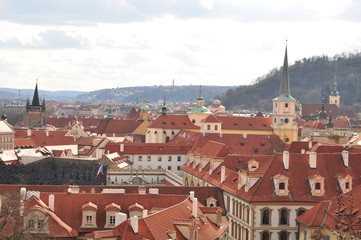 Fototapeta na wymiar Action in Prague