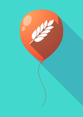 Long shadow balloon with  a wheat plant icon