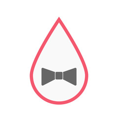 Isolated blood drop with  a neck tie icon
