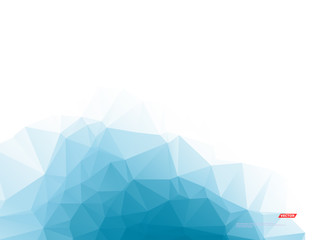 Abstract composition. Minimalistic fashion backdrop design. Blue, white polygonal figure icon. Azure color triangles font texture. Creative banner. Angles connection flyer fiber. Linking lines. Vector