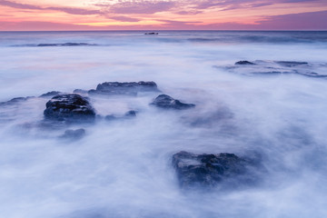 Fototapeta na wymiar Galician coast at sunset.
