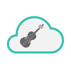 Isolated cloud with  a violin