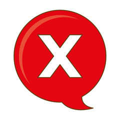 Obraz premium x reject or cancel icon image vector illustration design 