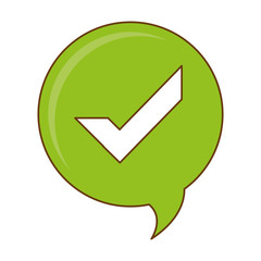 green check mark accept icon image vector illustration design 