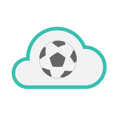 Obraz premium Isolated cloud with a soccer ball