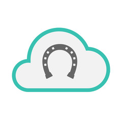 Isolated cloud with  a horseshoe sign