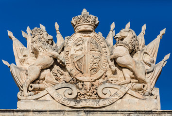 Malta Valletta Architecture Victoria Gate - royal coat of arms