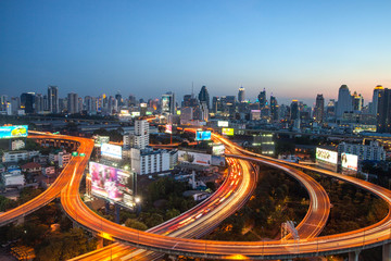 Fototapeta na wymiar Bangkok cityscape sunset
