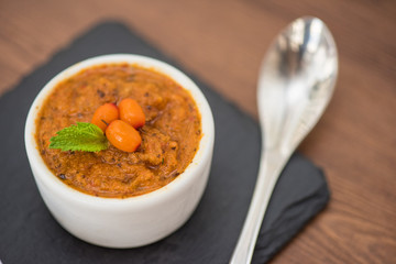 tasty seabuckthorn sorbet jam