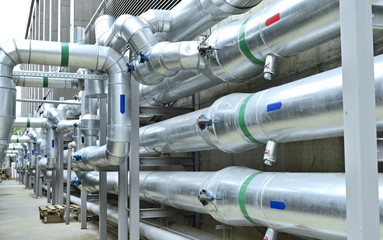 Data center with auxiliary communications and cooling system. A complex system of electric networks of communication.