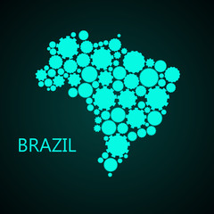 Abstract map of Brazil