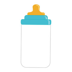 baby bottle icon over white background. colorful design. vector illustration