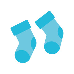 baby socks icon over white background. vector illustration