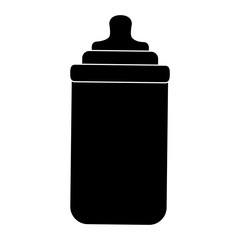 baby bottle icon over white background. vector illustration