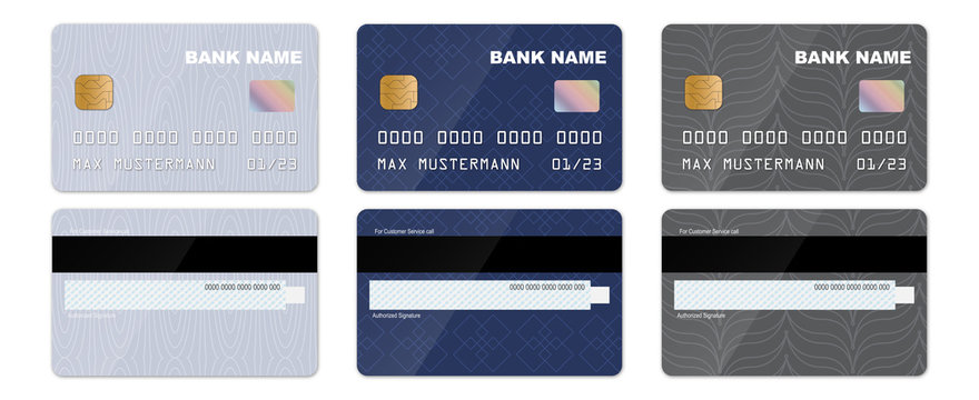 Kreditkarten Set mit Muster