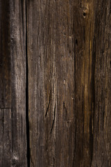 Texture of dark brown wooden surface
