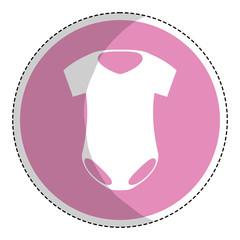 onesie emblem baby shower related icon image vector illustration design 