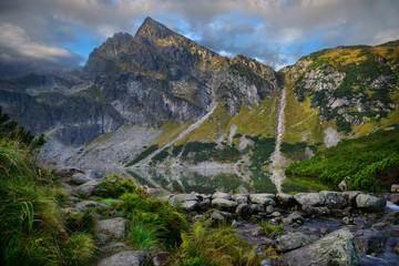 Fototapeta na wymiar View of Tatra mountain. Koscielec peak Poland