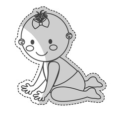 happy baby girl  icon image vector illustration design 