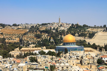 Naklejka premium Dome of the Rock(Qubbat al-Sakhrah) in Jerusalem, Israel.